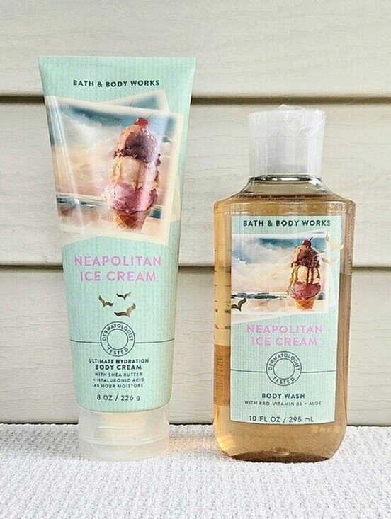 Bath & Body Works Other - Bath & Body Works Set - Neapolitan Ice Cream - 8 oz & 10 oz